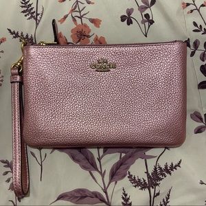 NWOT Coach Pink Wristlet Wallet